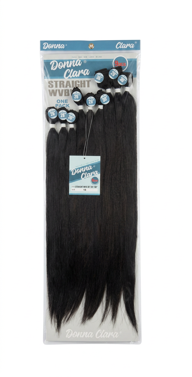 Pack tissage 9 boules straight wave / 26’-28’-30’ / couleur 1B