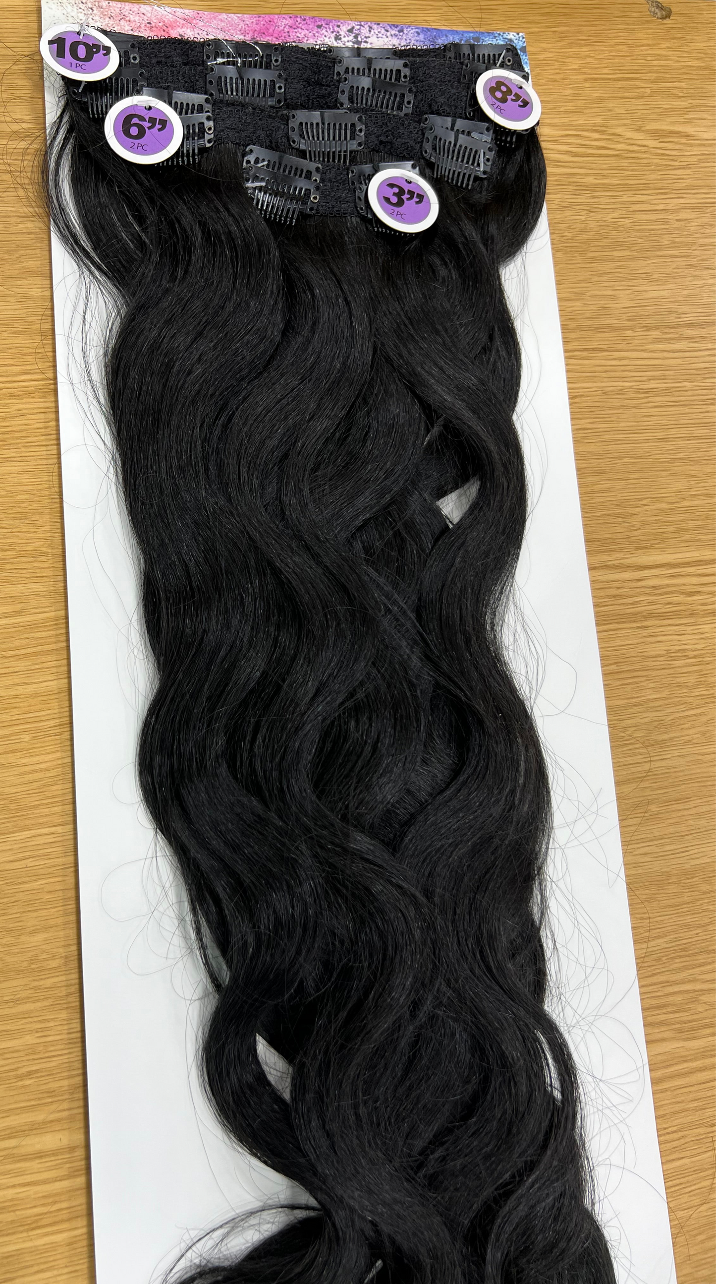 Mèches à Clips - CLIP IN DOJA BODY - extension de cheveux semi-naturelle couleur 1B