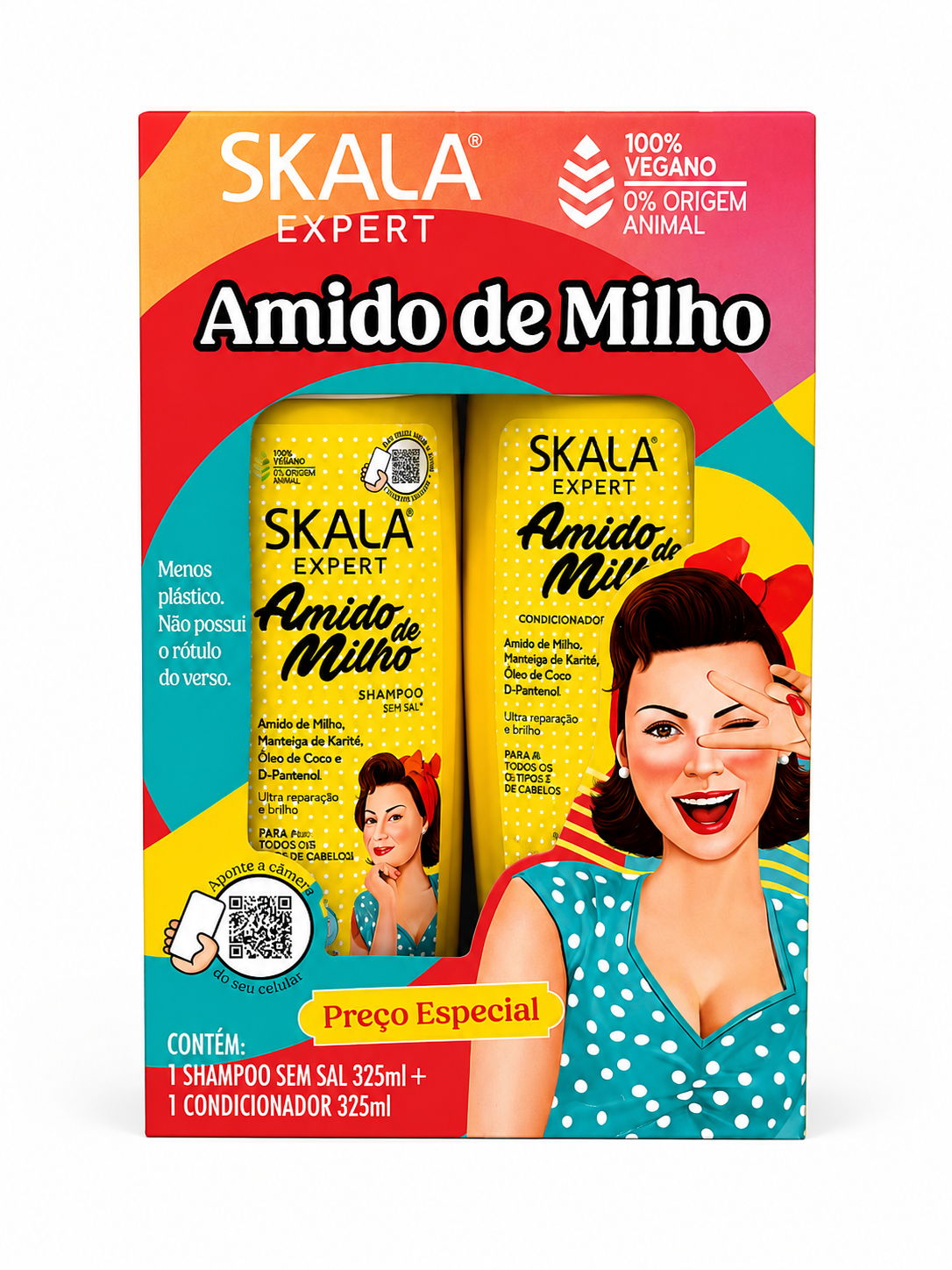 Coffret Shampooing + Après-Shampooing Amido de Milho - Skala