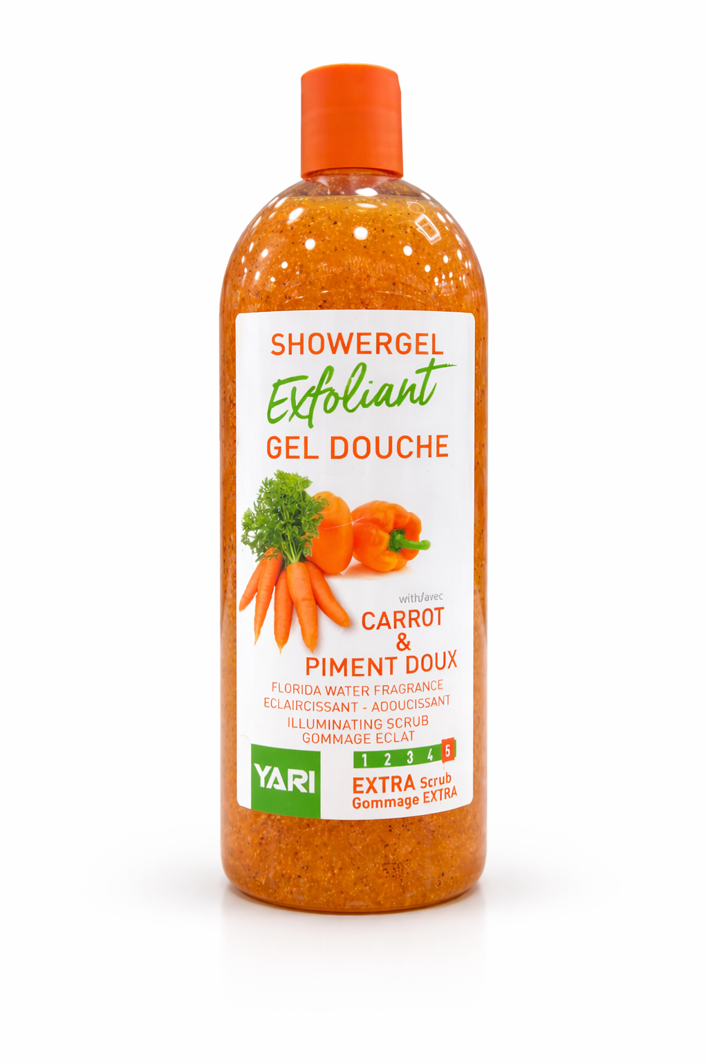 Gel Douche Exfoliant Carrot & Piment Doux - Yari
