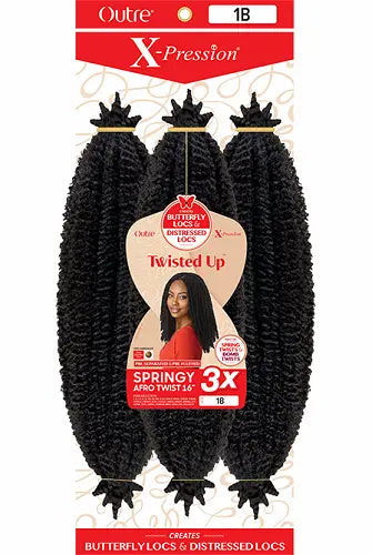 Xpression Twisted Up Springy Afro Twist 16’ Couleur 1B