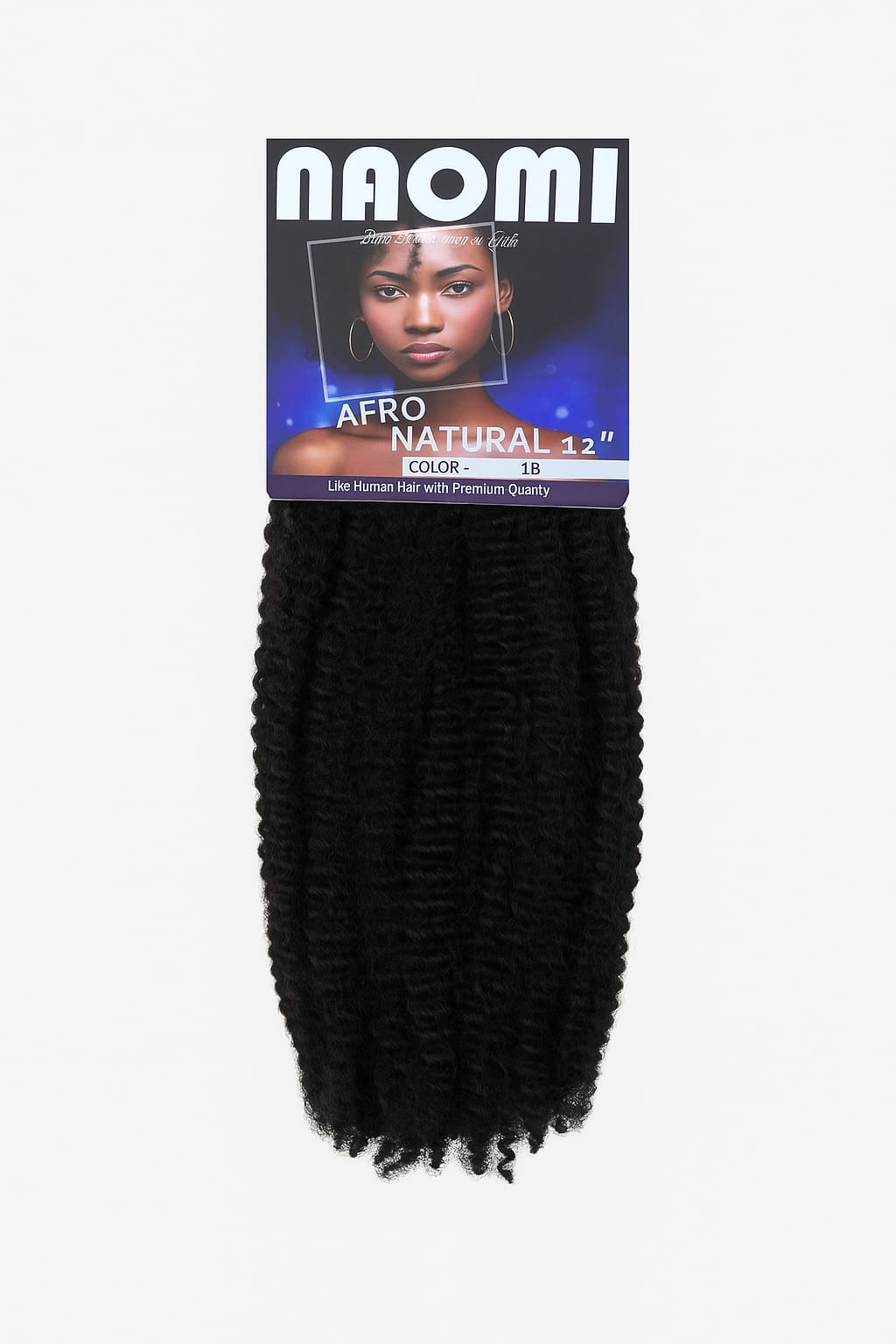 Mèche Afro Naturel Naomi 12 pouces - couleur 1B
