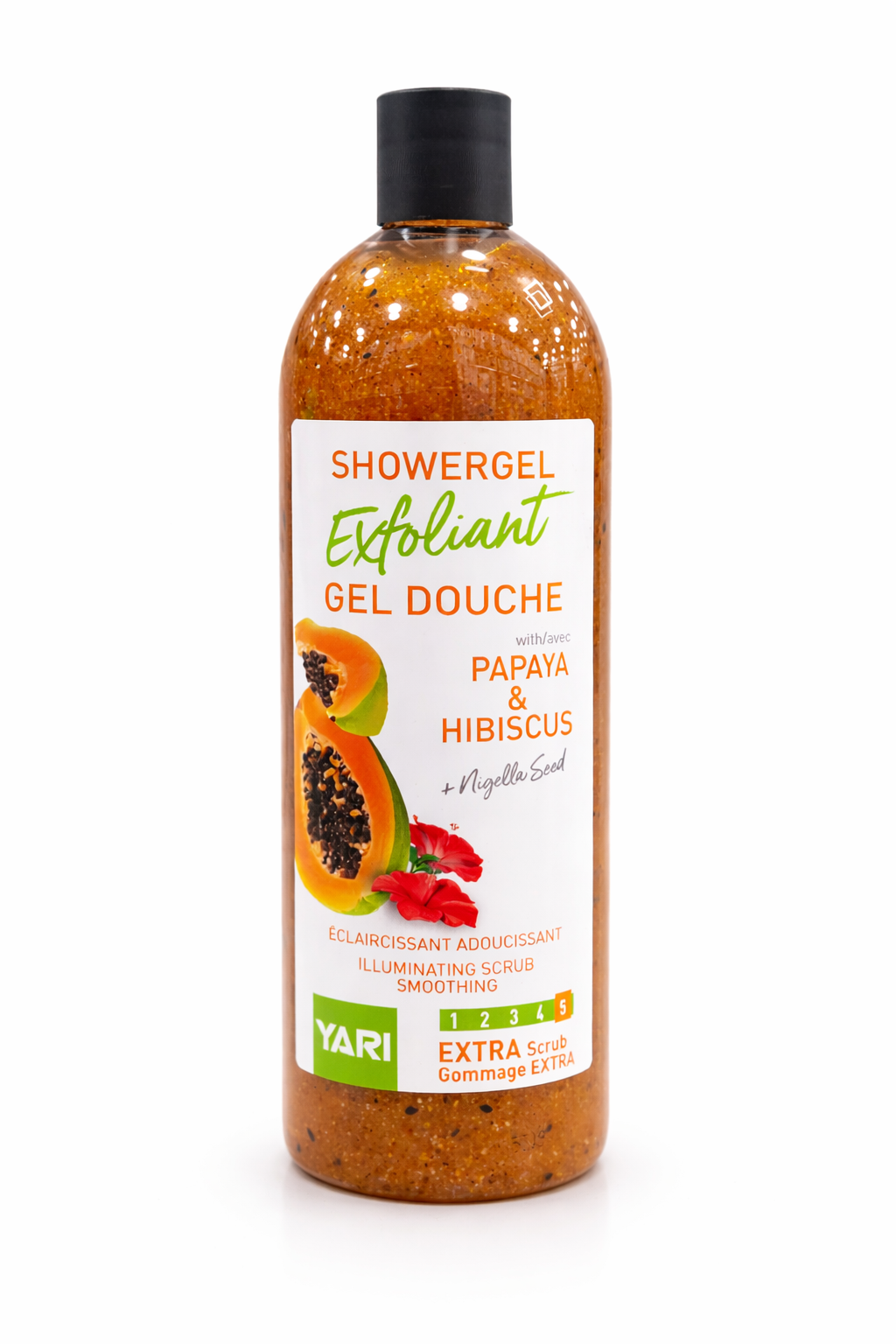 Gel douche exfoliant Papaye & Hibiscus - Yari