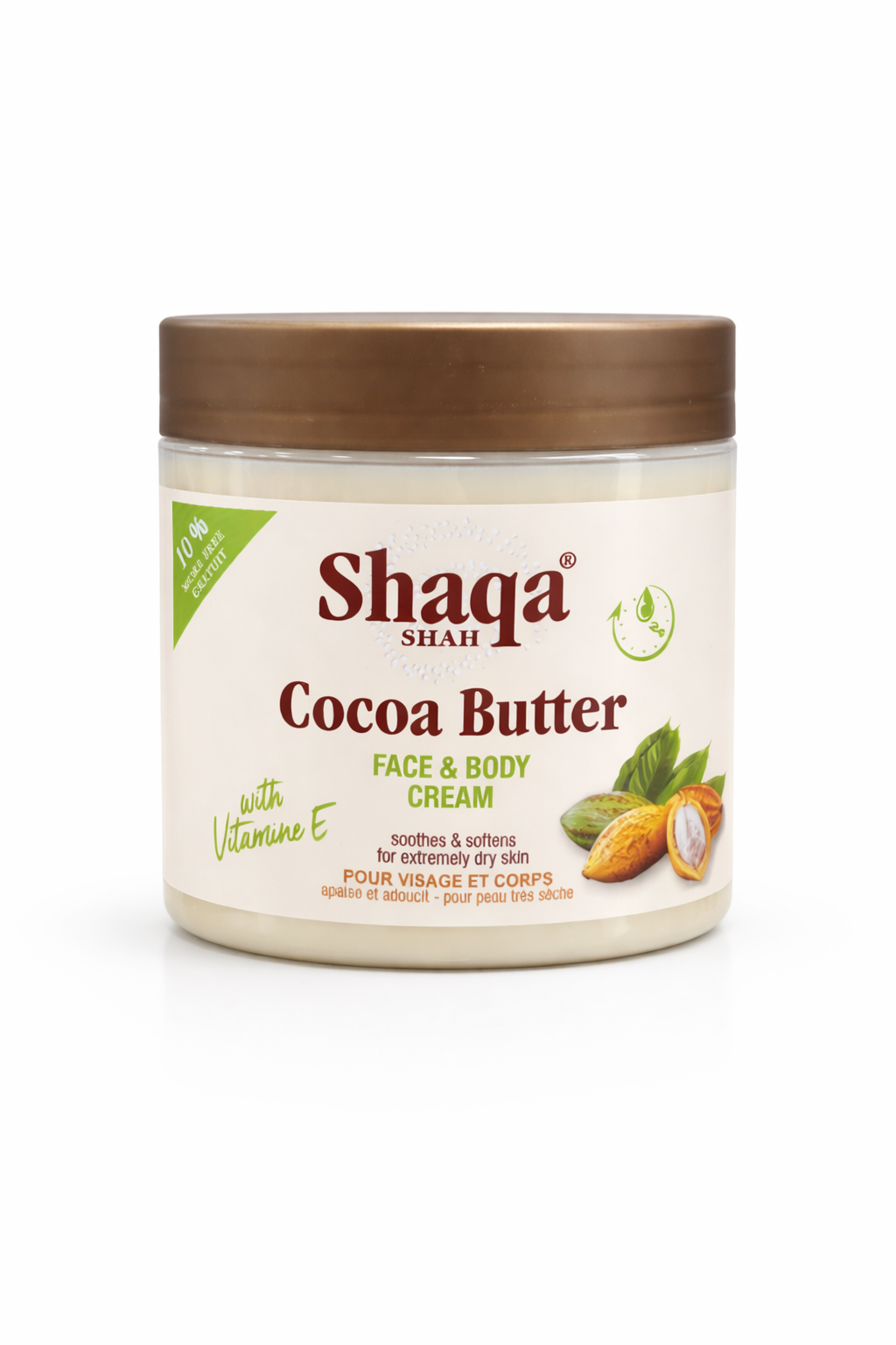 Crème au Beurre de Cacao & Vitamine E - Visage et Corps - Shaqa
